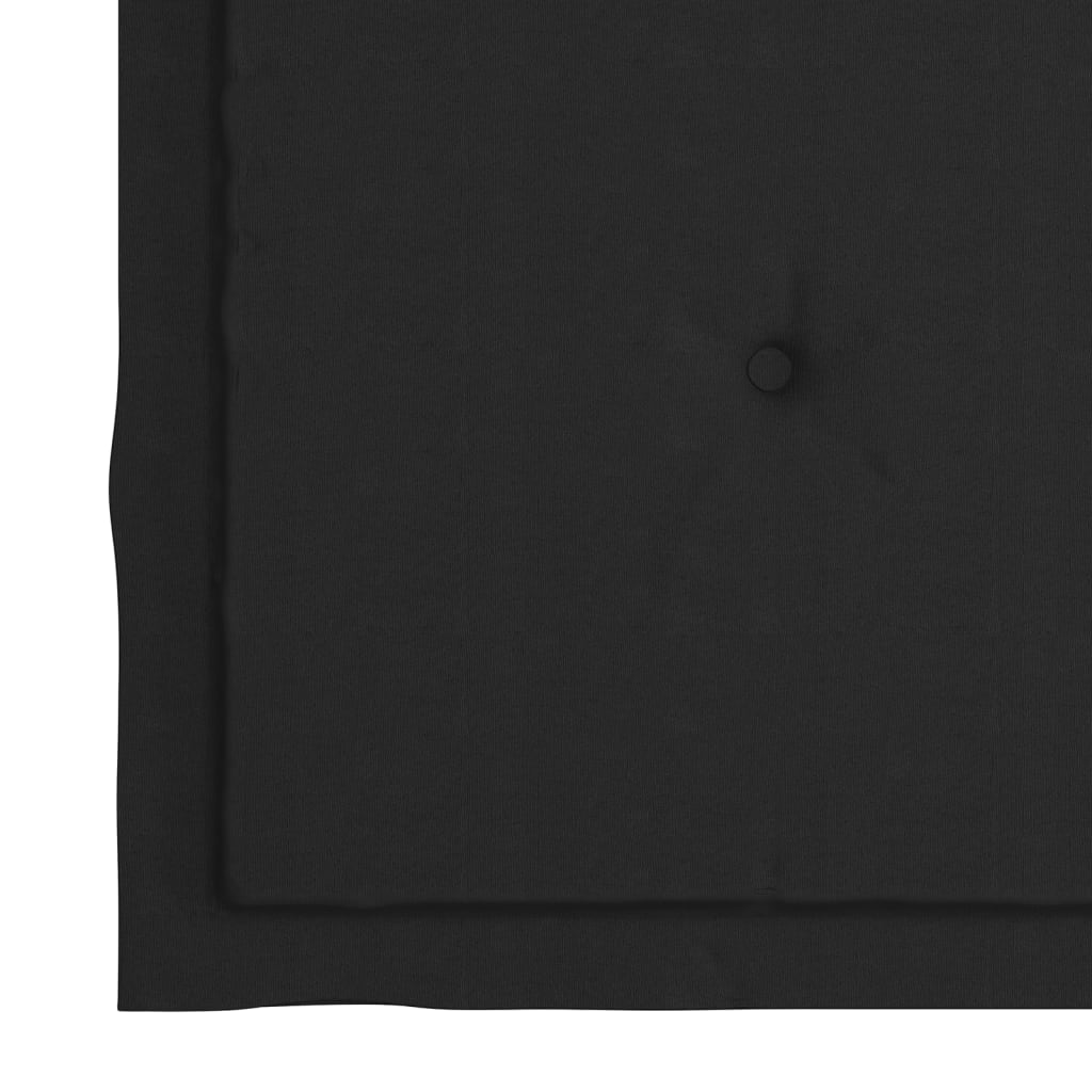 vidaXL Matstolar 6 st med dynor svart massiv teak