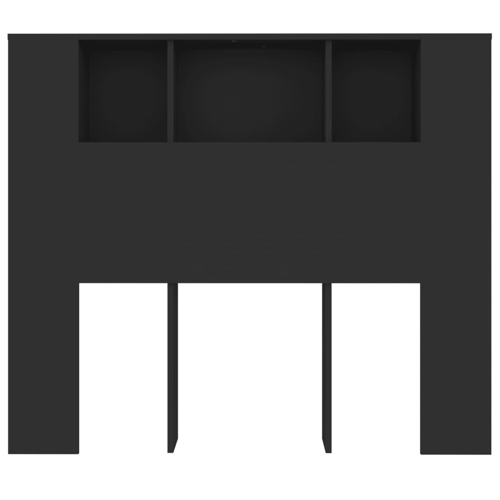 vidaXL Sänggavel med förvaring svart 120x18,5x102,5 cm