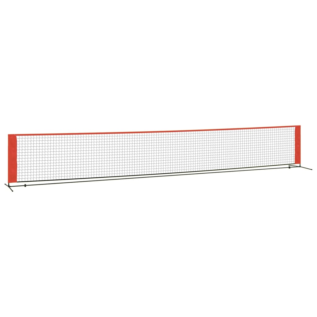 vidaXL Tennisnät svart och röd 600x100x87 cm polyester