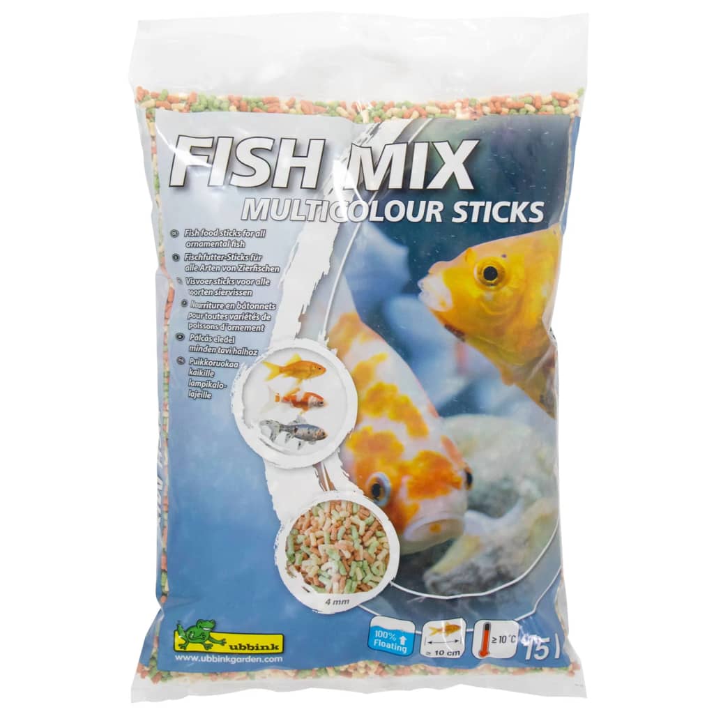Ubbink Fiskmat Fish Mix Multicolour Sticks 4 mm 15 L