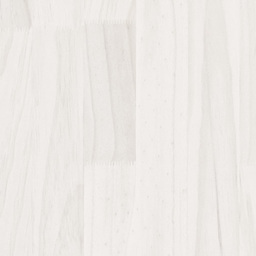 vidaXL Sängram vit massivt trä 90x190 cm
