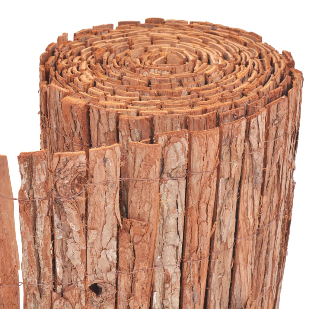 vidaXL Stängsel bark 1000x50 cm