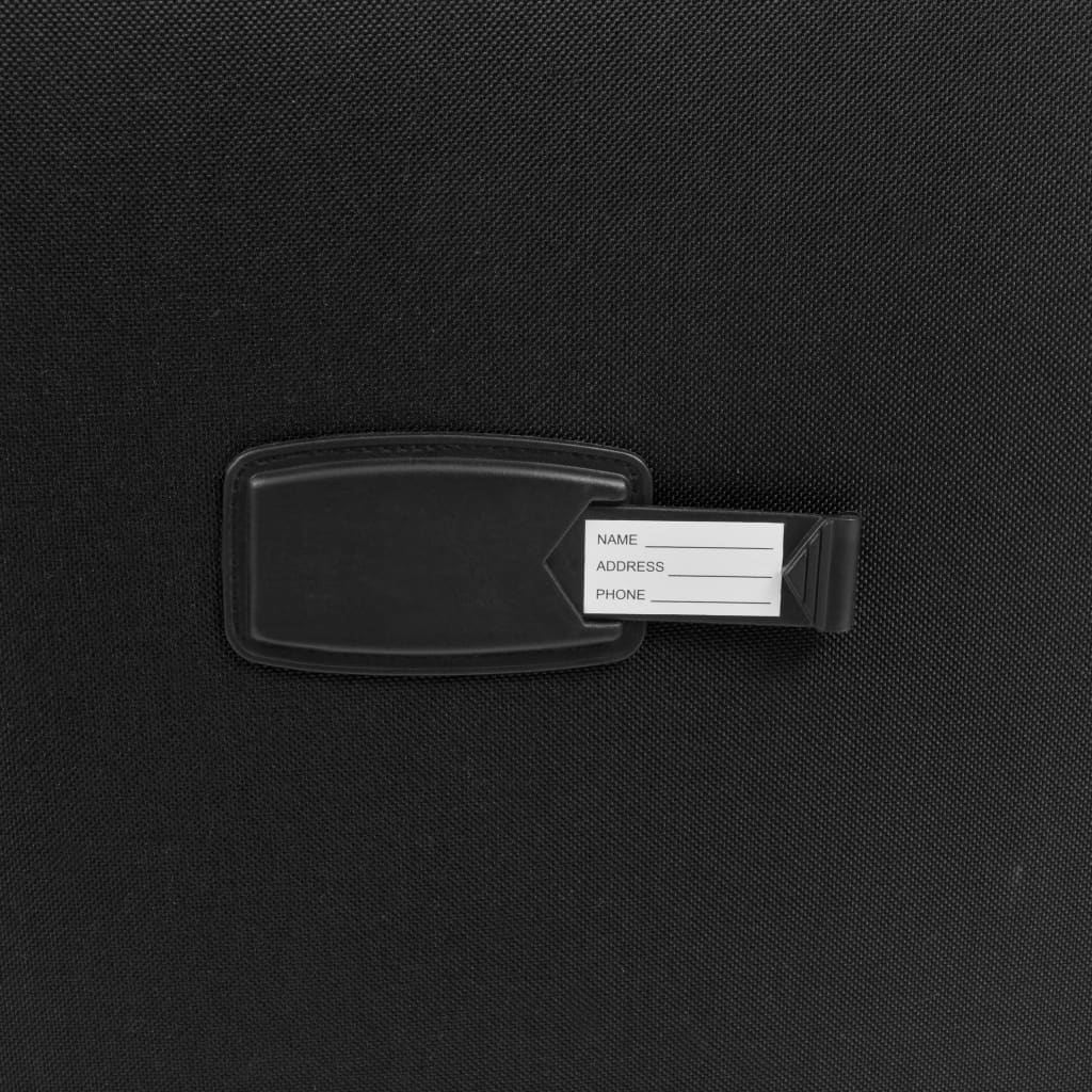 vidaXL Resväskor 3 svart soft case