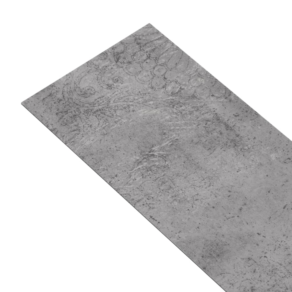vidaXL Ej självhäftande PVC-golvplankor 4,46 m² 3 mm cementbrun