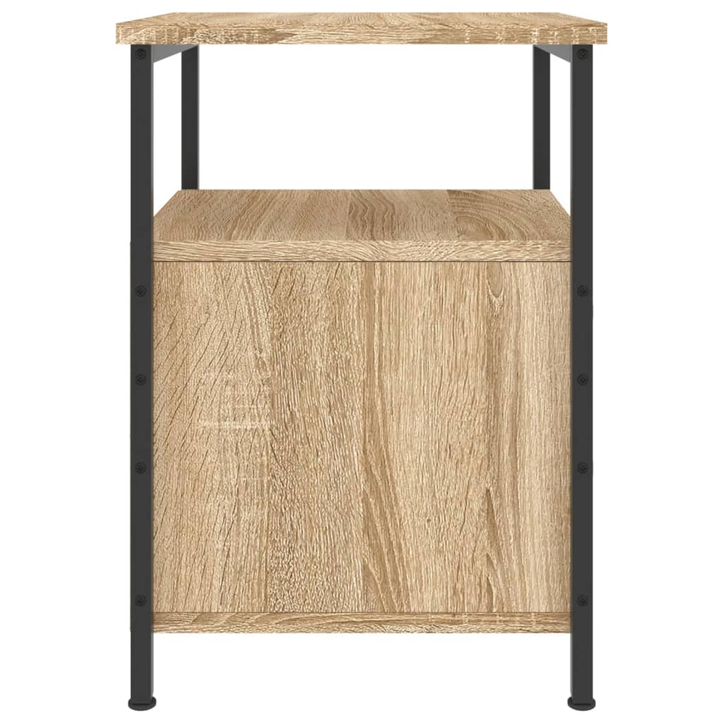 vidaXL Sängbord sonoma-ek 34x35,5x50 cm konstruerat trä