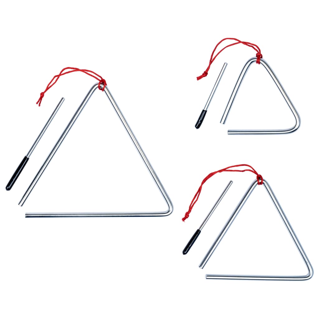 vidaXL Trianglar 3 st rostfritt stål