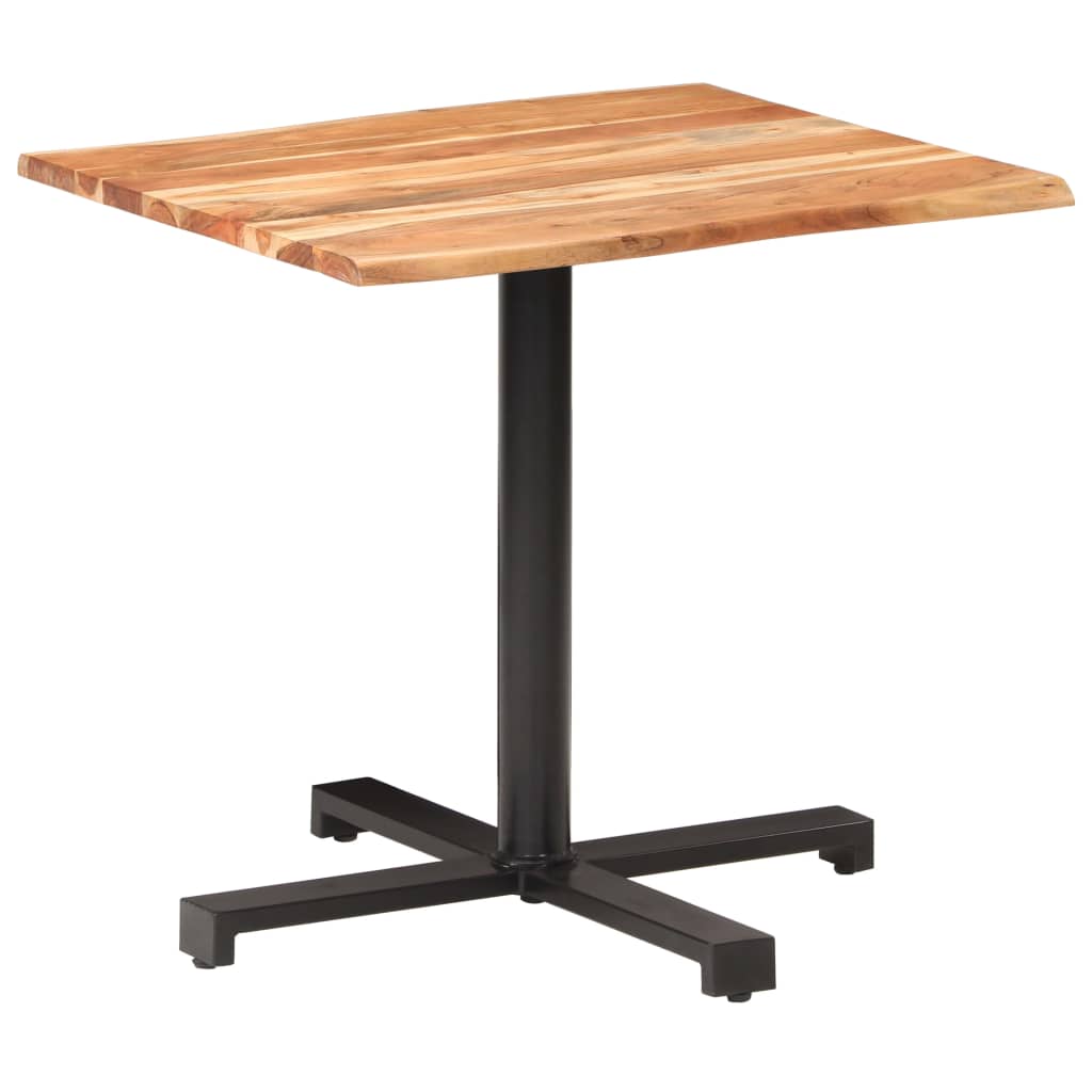 vidaXL Cafébord med levande kanter 80x80x75 cm massivt akaciaträ