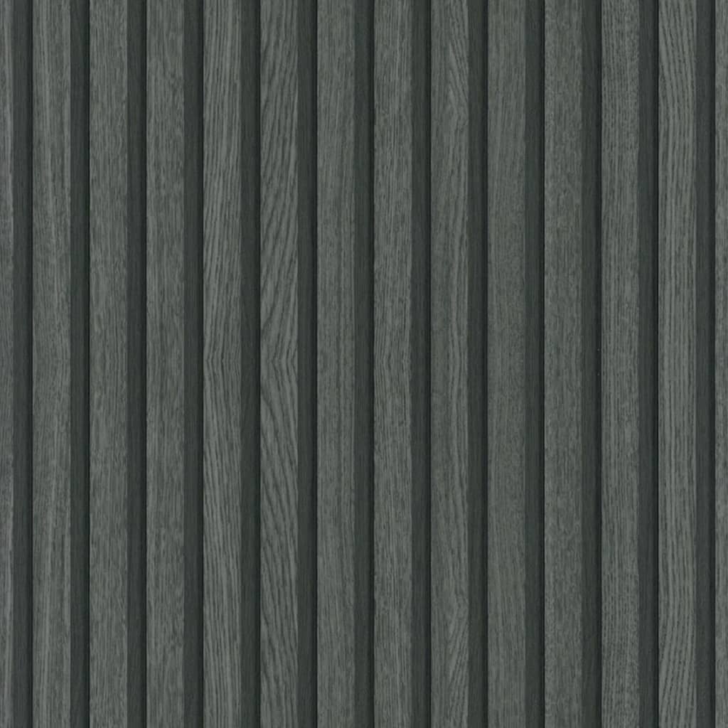 Noordwand Tapet Botanica Wooden Slats svart och grå