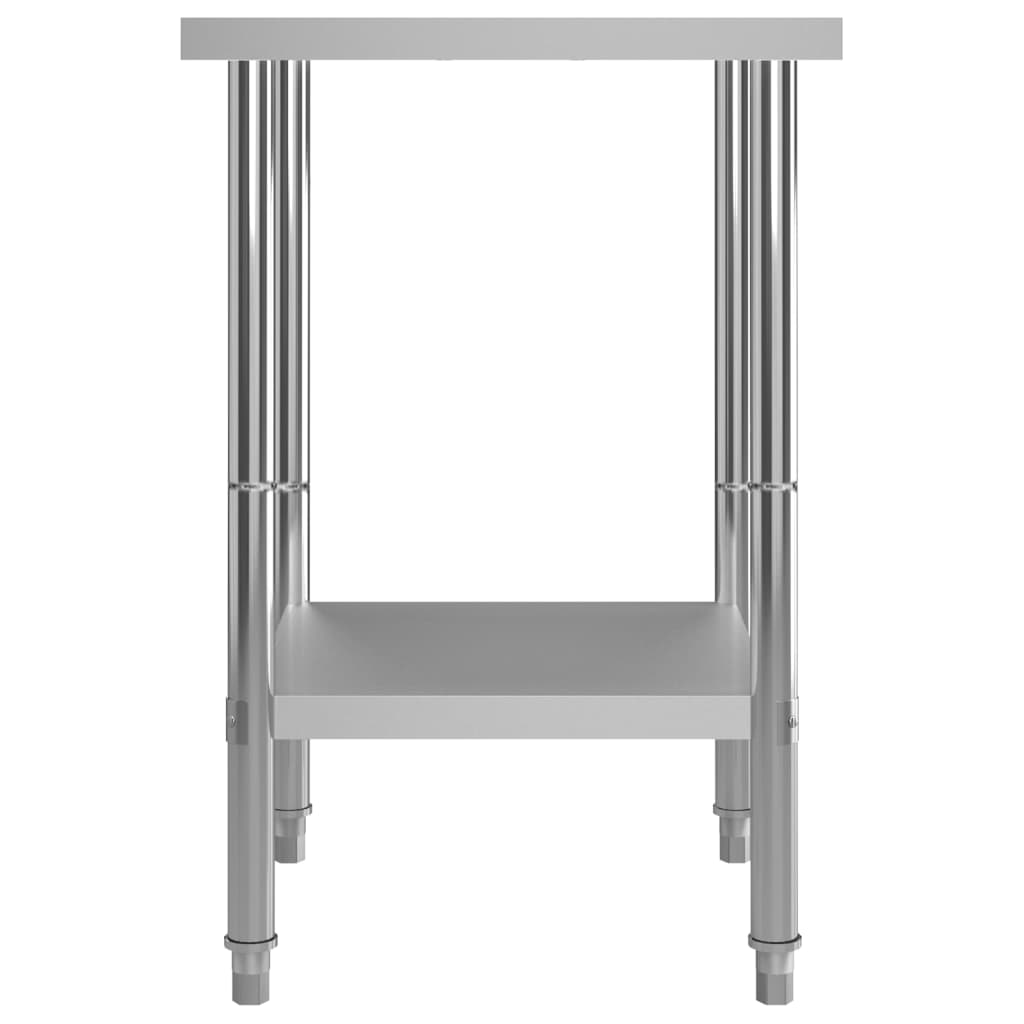 vidaXL Arbetsbord 60x60x85 cm rostfritt stål