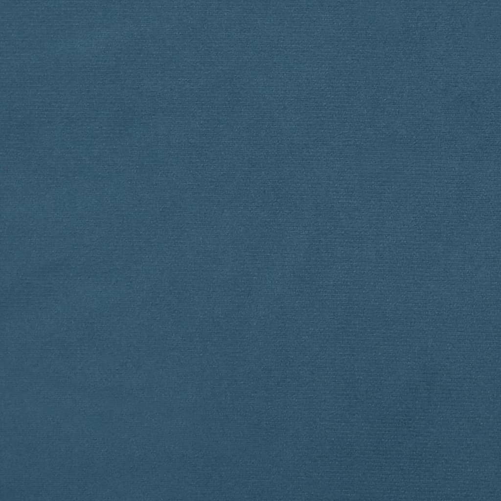 vidaXL Sänggavel med kanter mörkblå 93x23x118/128 cm sammet