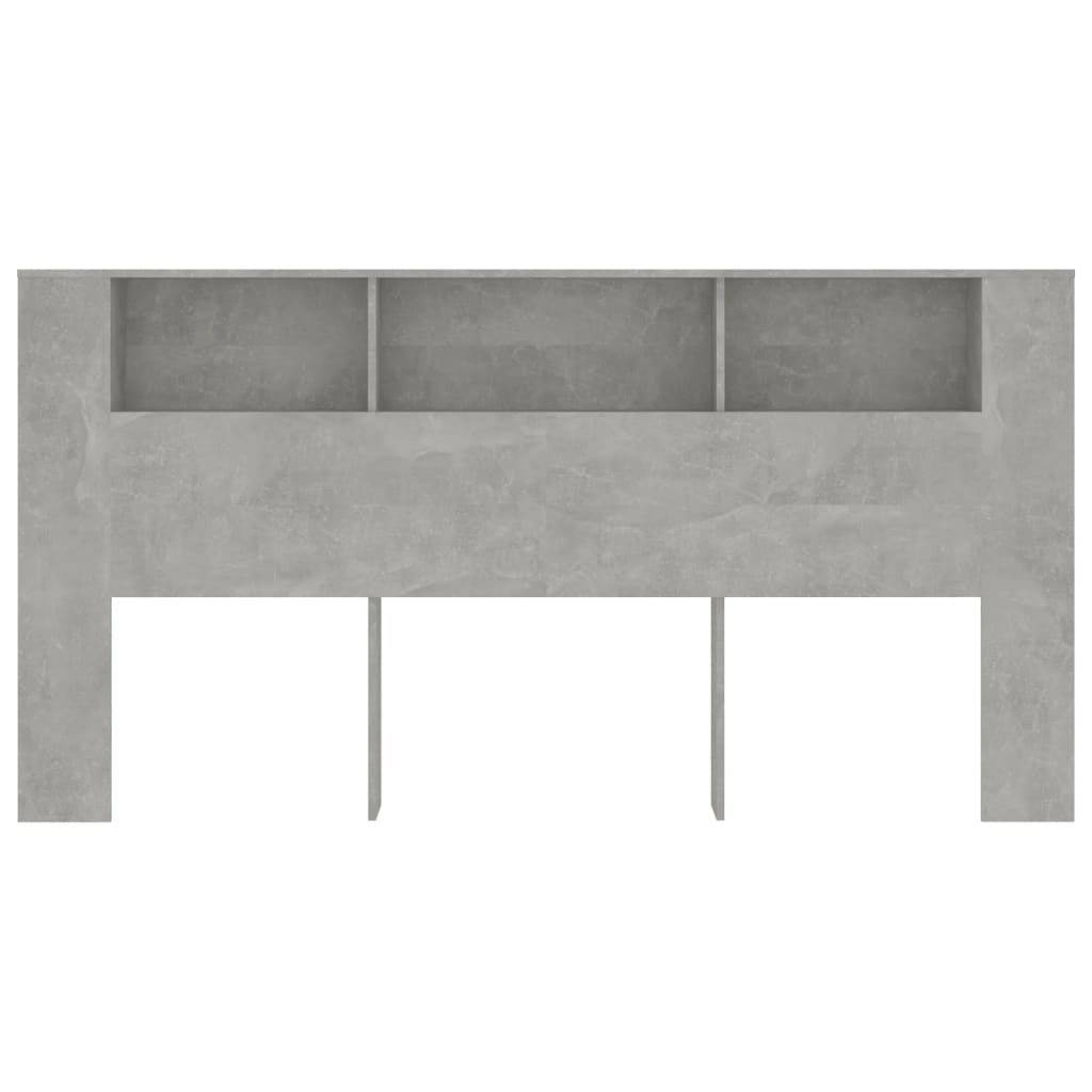 vidaXL Sänggavel med förvaring betonggrå 200x18,5x104,5 cm