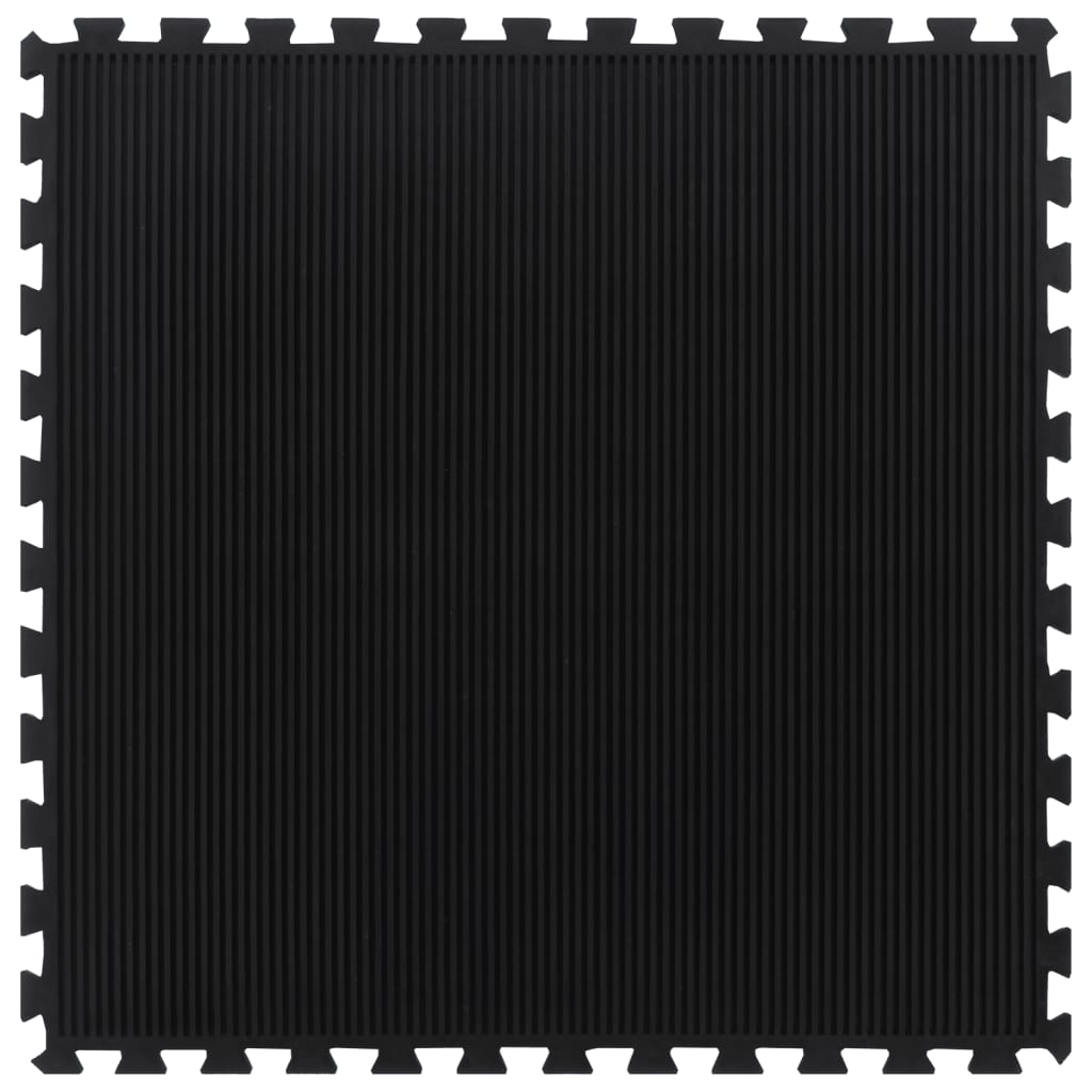 vidaXL Golvplatta gummi svart 12 mm 100x100 cm