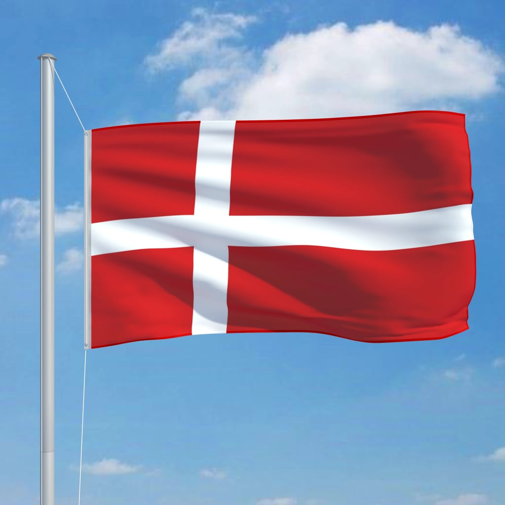 vidaXL Danmarks flagga 90x150 cm