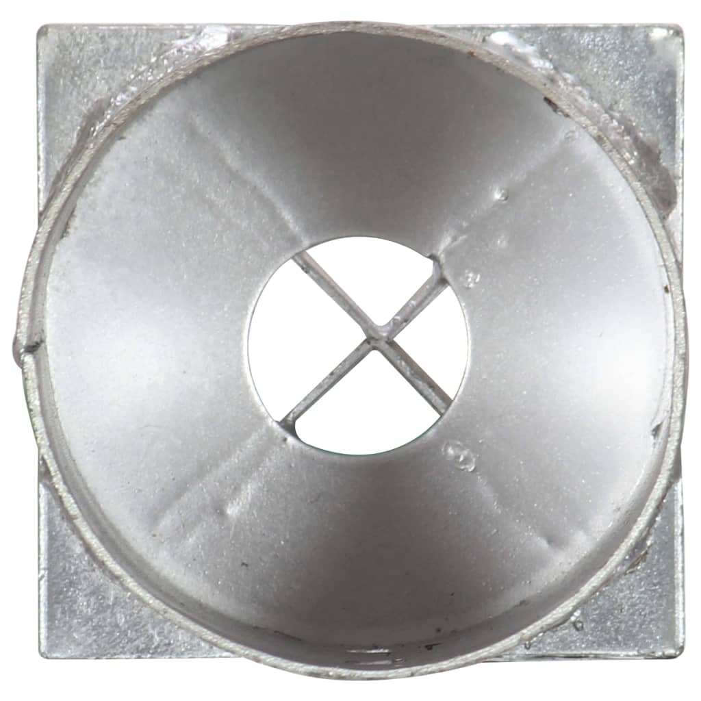 vidaXL Jordspett 6 st silver 10x76 cm galvaniserat stål