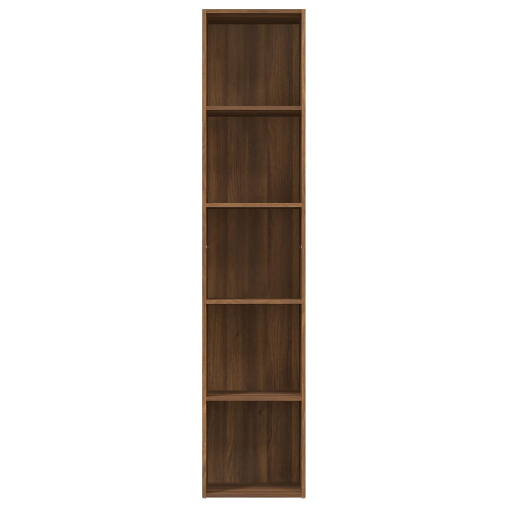 vidaXL Bokhylla brun ek 40x30x189 cm konstruerat trä