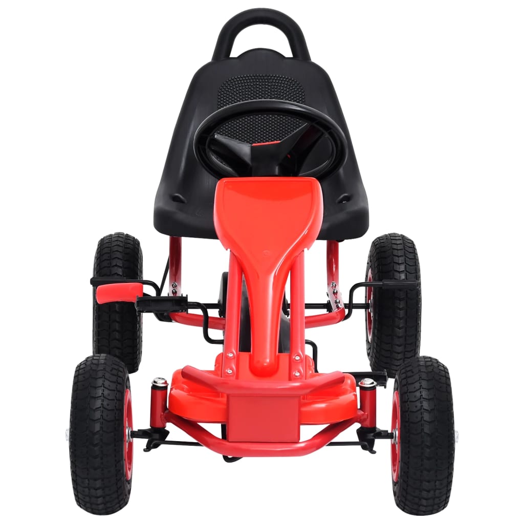 vidaXL Pedaldriven gokart med luftdäck röd