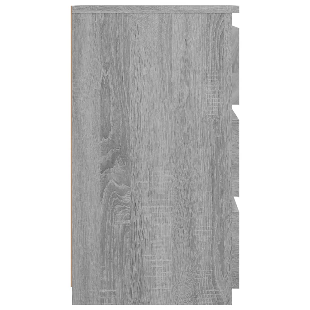 vidaXL Sängbord 2 st grå sonoma 40x35x62,5 cm konstruerat trä