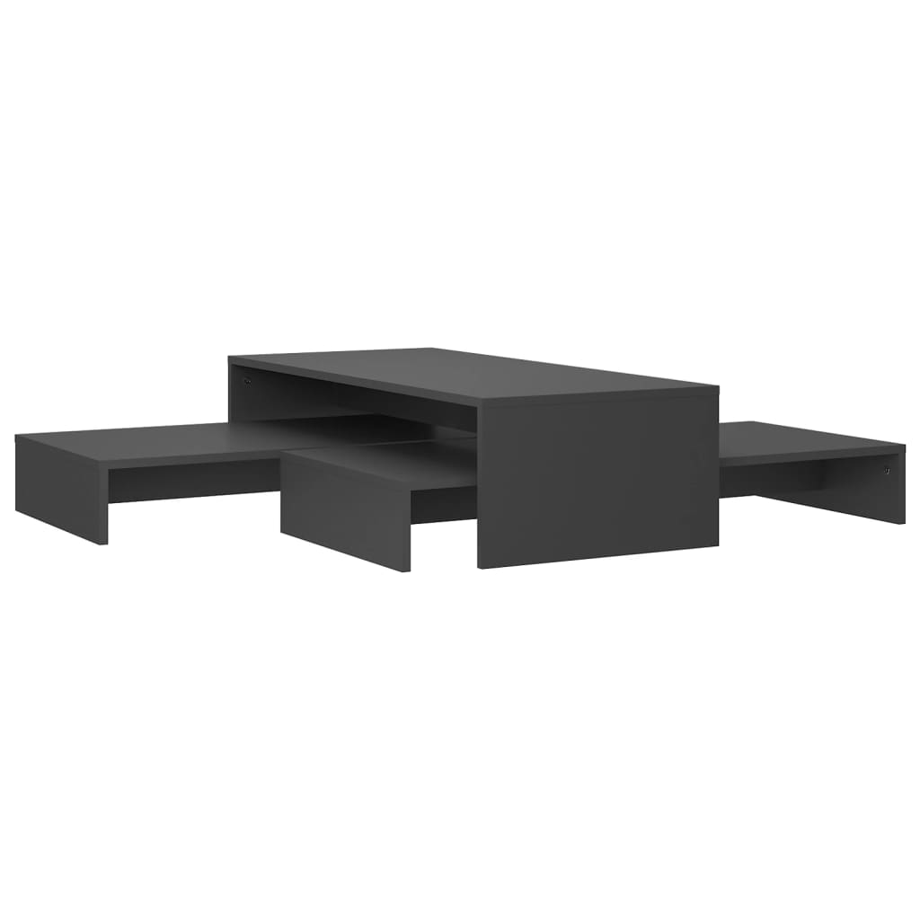 vidaXL Satsbord grå 100x100x26,5 cm konstruerat trä