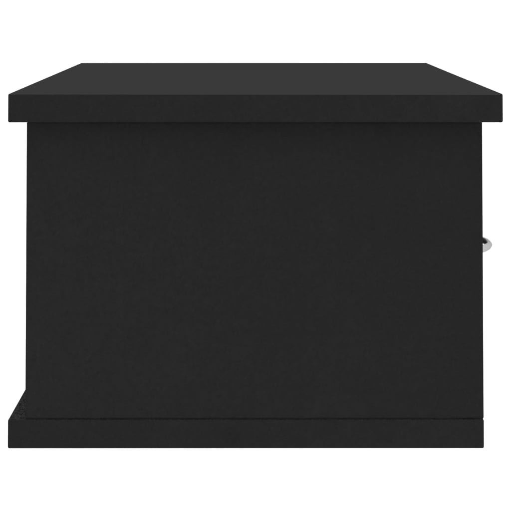 vidaXL Väggmonterade lådor svart 60x26x18,5 cm konstruerat trä