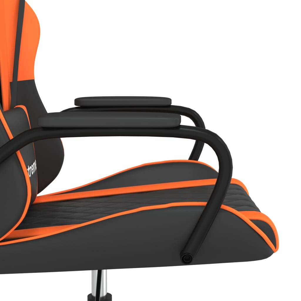 vidaXL Gamingstol svart och orange konstläder