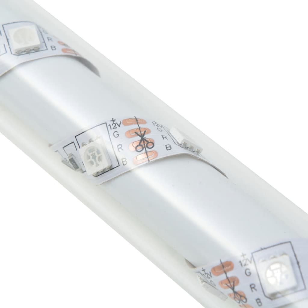 vidaXL Gabionkorg med glasstenar och LED-lampa 50x30x100 cm
