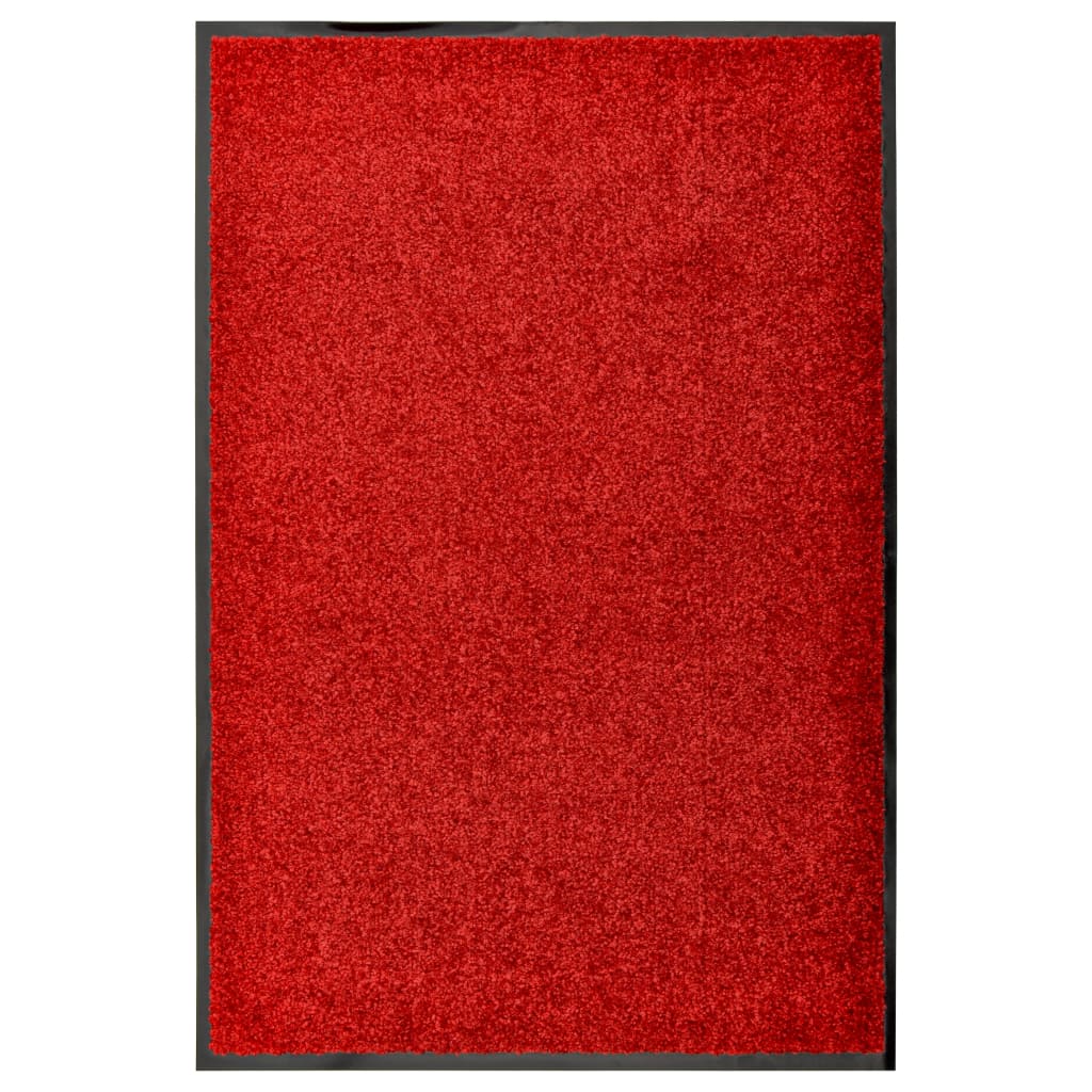 vidaXL Dörrmatta tvättbar röd 60x90 cm