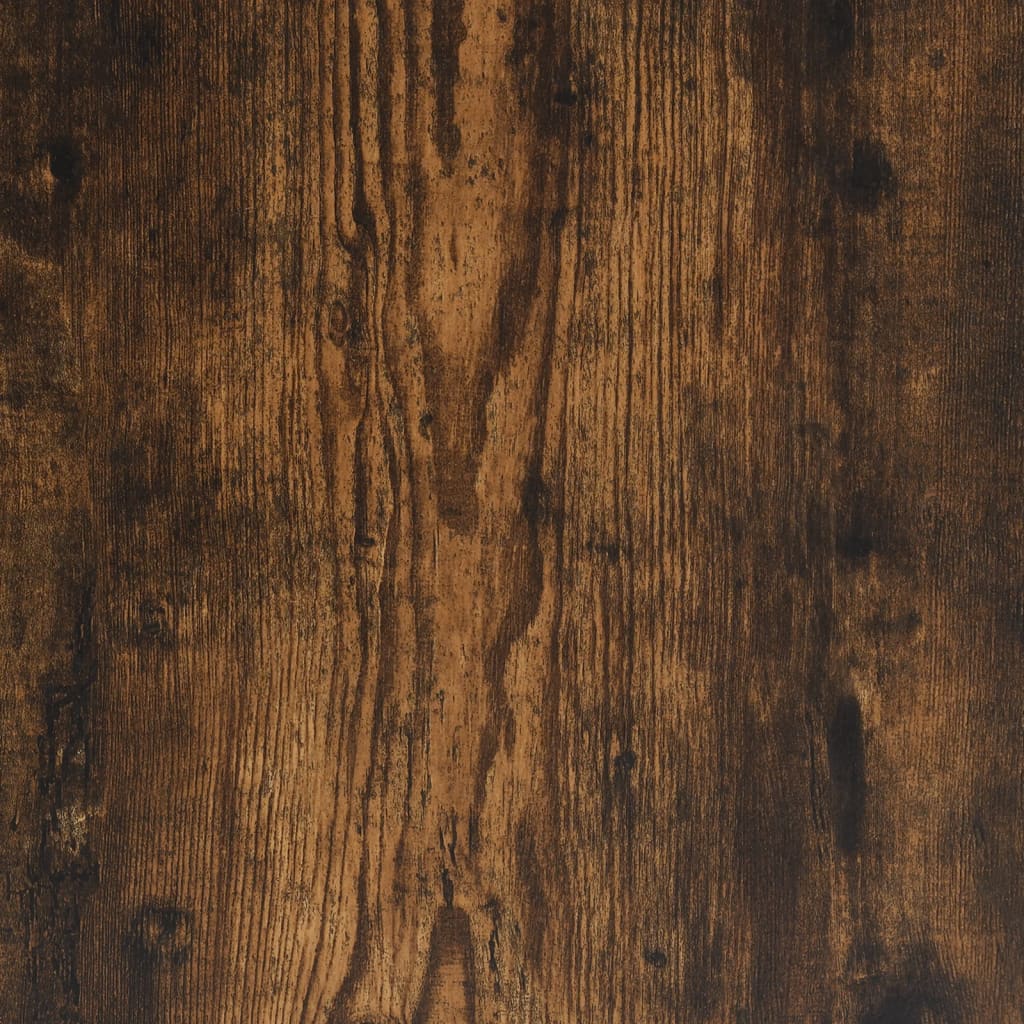 vidaXL Badrumsspegel m. hylla rökfärgad ek 50x12x60 cm konstruerat trä