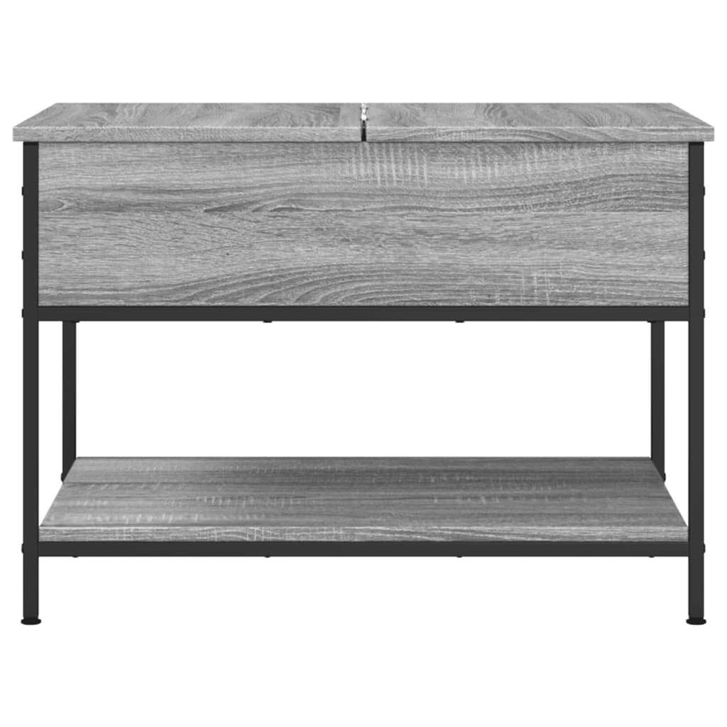 vidaXL Soffbord grå sonoma 70x50x50 cm konstruerat trä och metall
