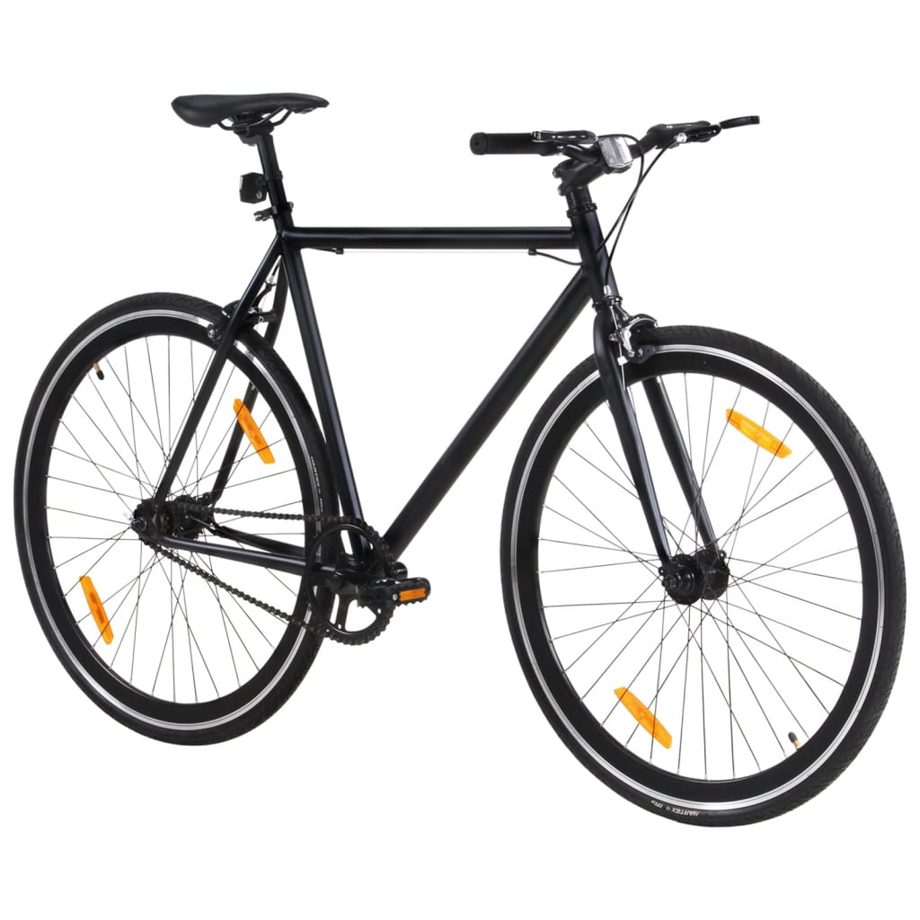 vidaXL Fixed gear cykel svart 700c 55 cm
