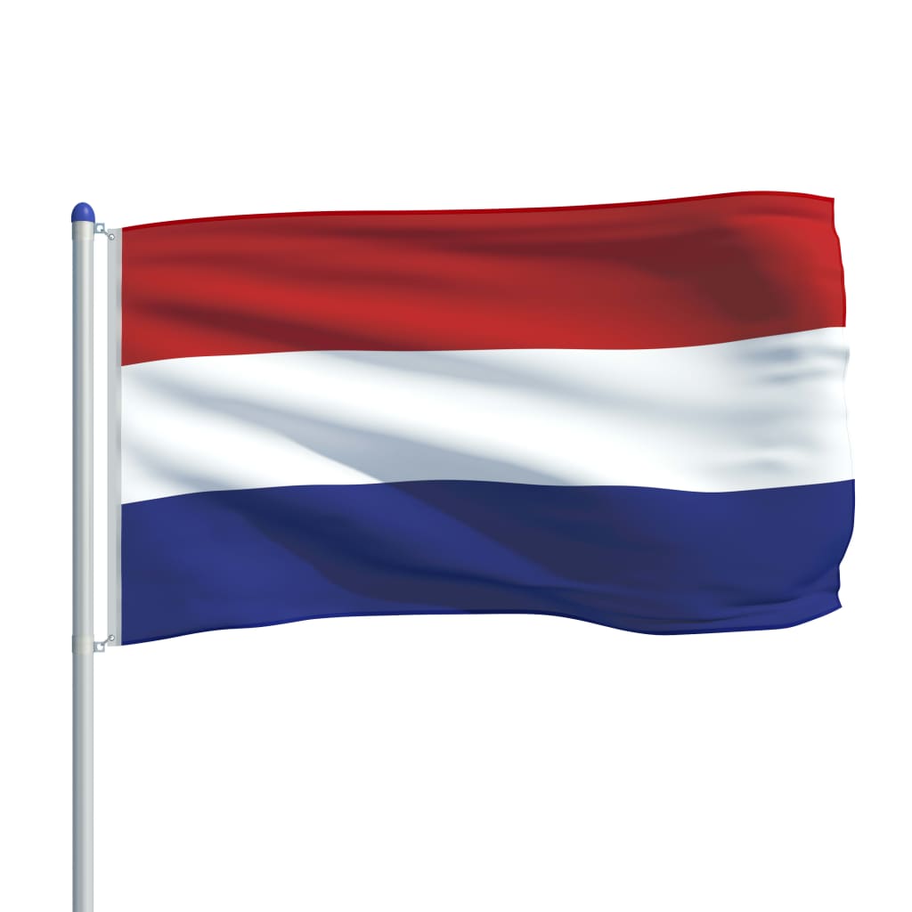vidaXL Flaggstång och Nederländernas flagga 6 m