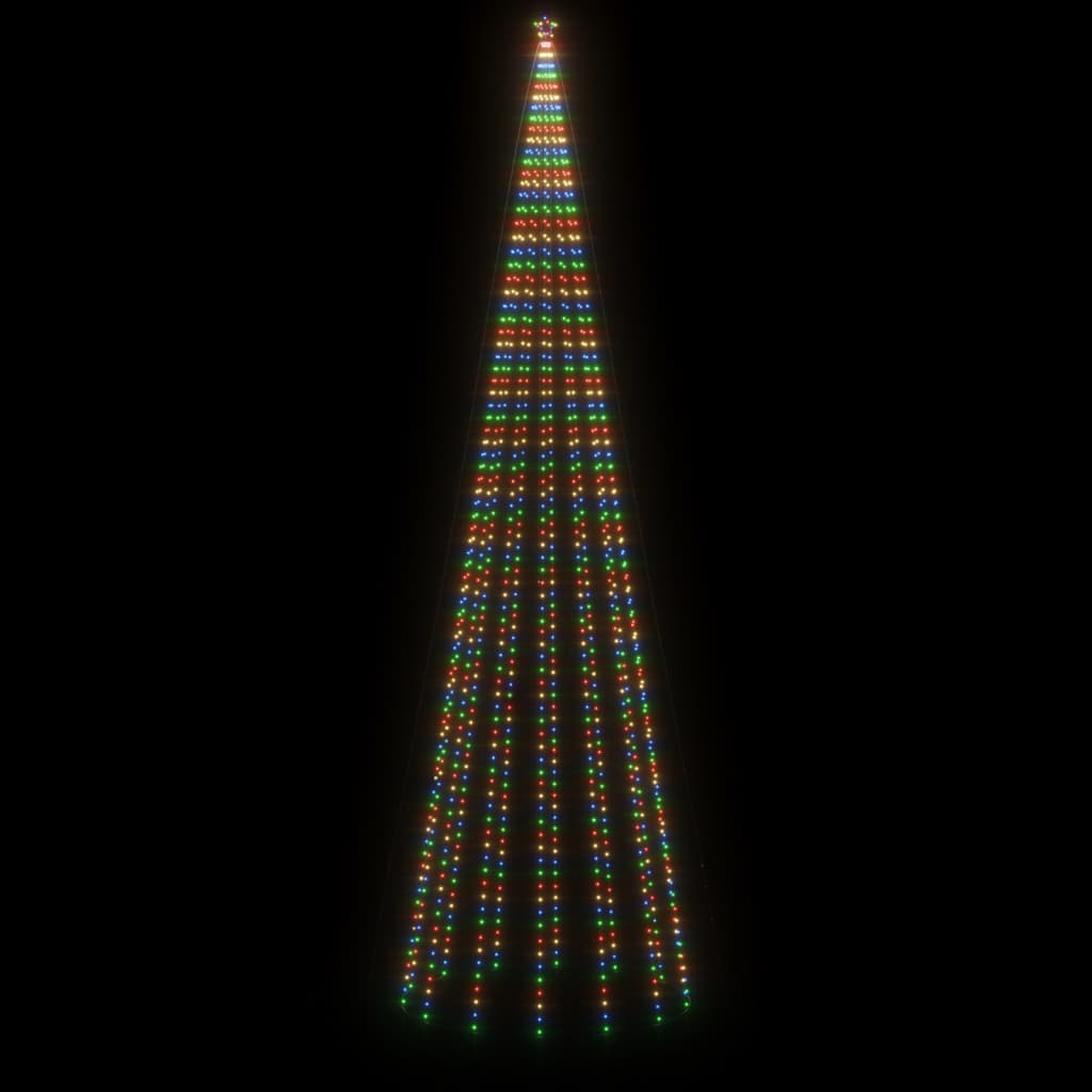 vidaXL Julgran med markspett 1134 färgglada lysdioder 800 cm
