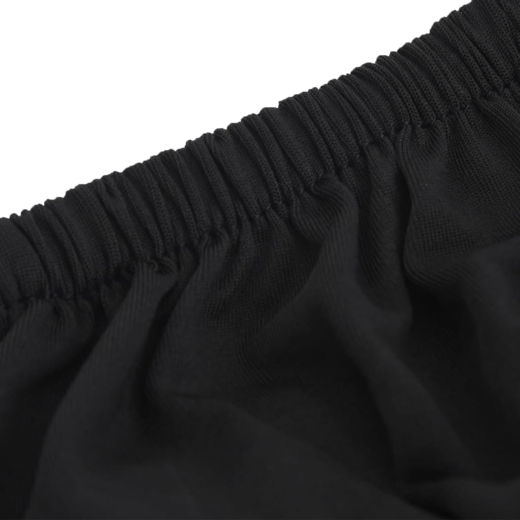 vidaXL Sofföverdrag 2-sits med stretch svart polyesterjersey