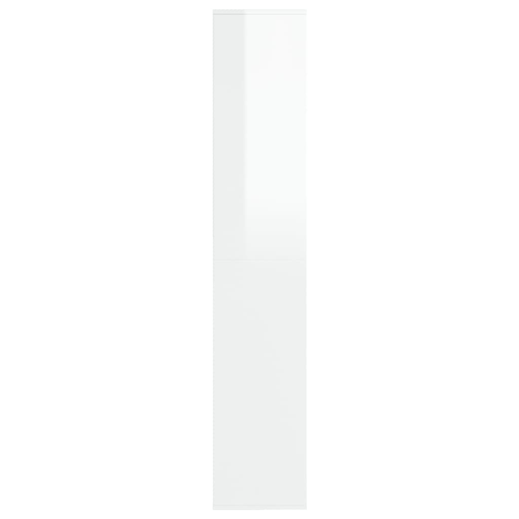 vidaXL Skoskåp vit högglans 54x34x183 cm spånskiva
