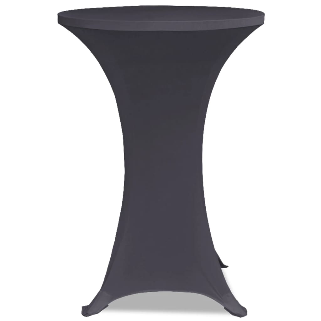 vidaXL Elastiskt bordsöverdrag 2 st 60 cm antracit