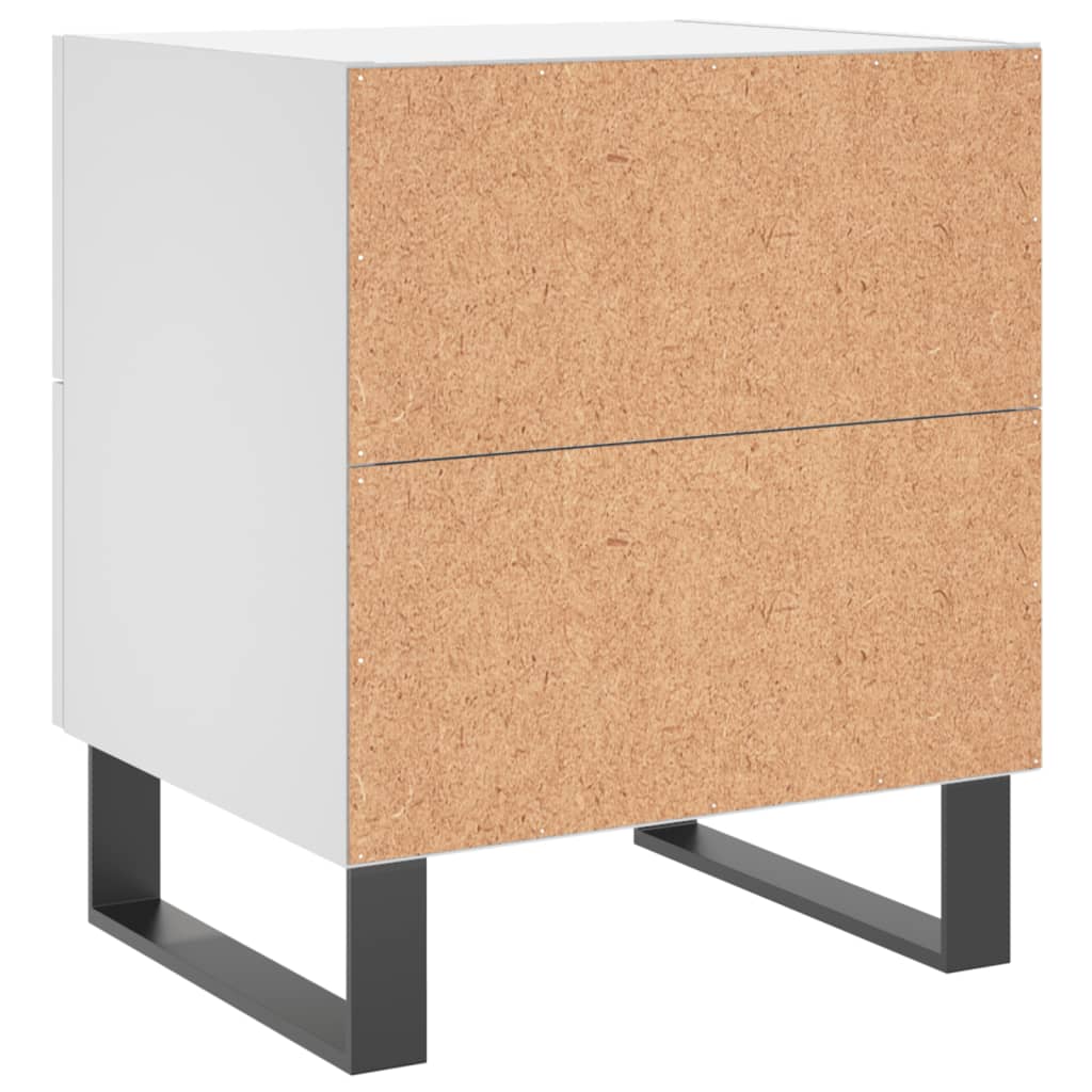 vidaXL Sängbord 2 st vit 40x35x47,5 cm konstruerat trä