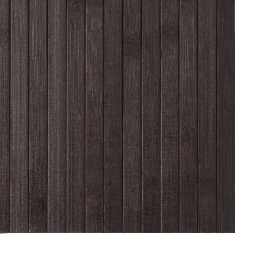 vidaXL Matta rektangulär mörkbrun 100x100 cm bambu