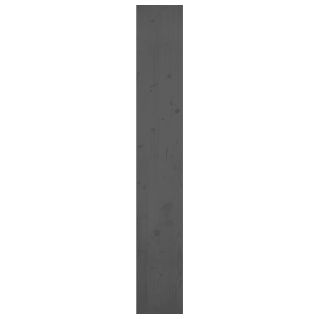 vidaXL Bokhylla/rumsavdelar grå 80x30x199,5 cm massiv furu