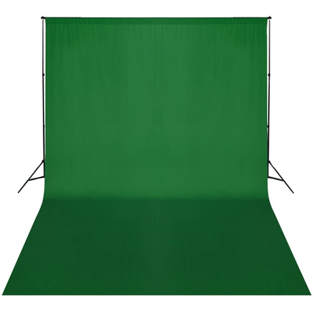 vidaXL Stativ och fotobakgrund 300 x 300 cm grön