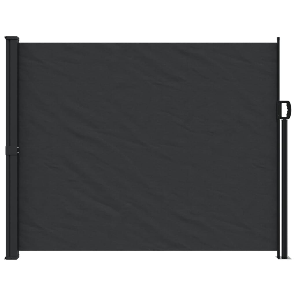 vidaXL Infällbar sidomarkis svart 160x600 cm