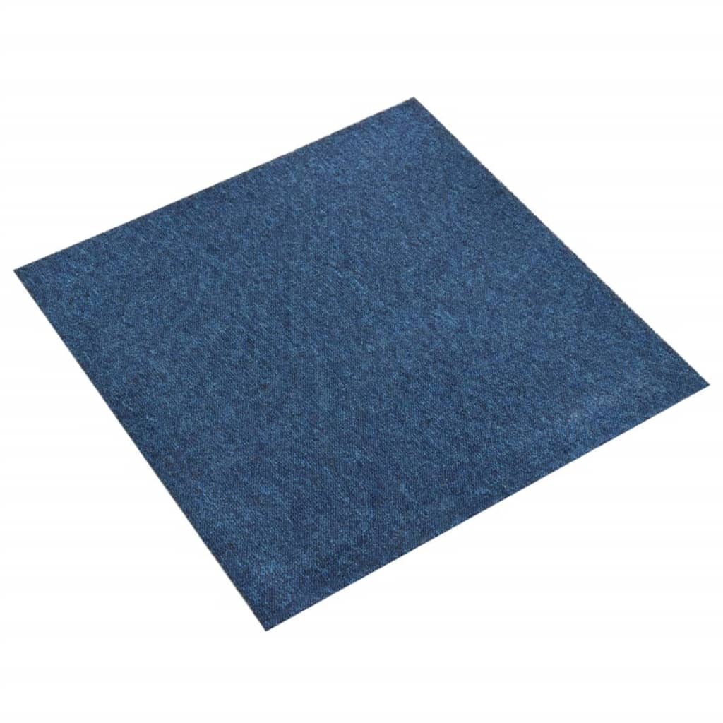 vidaXL Textilplattor 20 st 5 m² 50x50 cm mörkblå