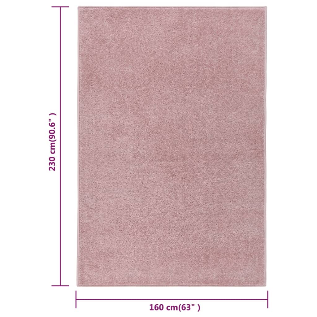 vidaXL Matta 160x230 cm rosa