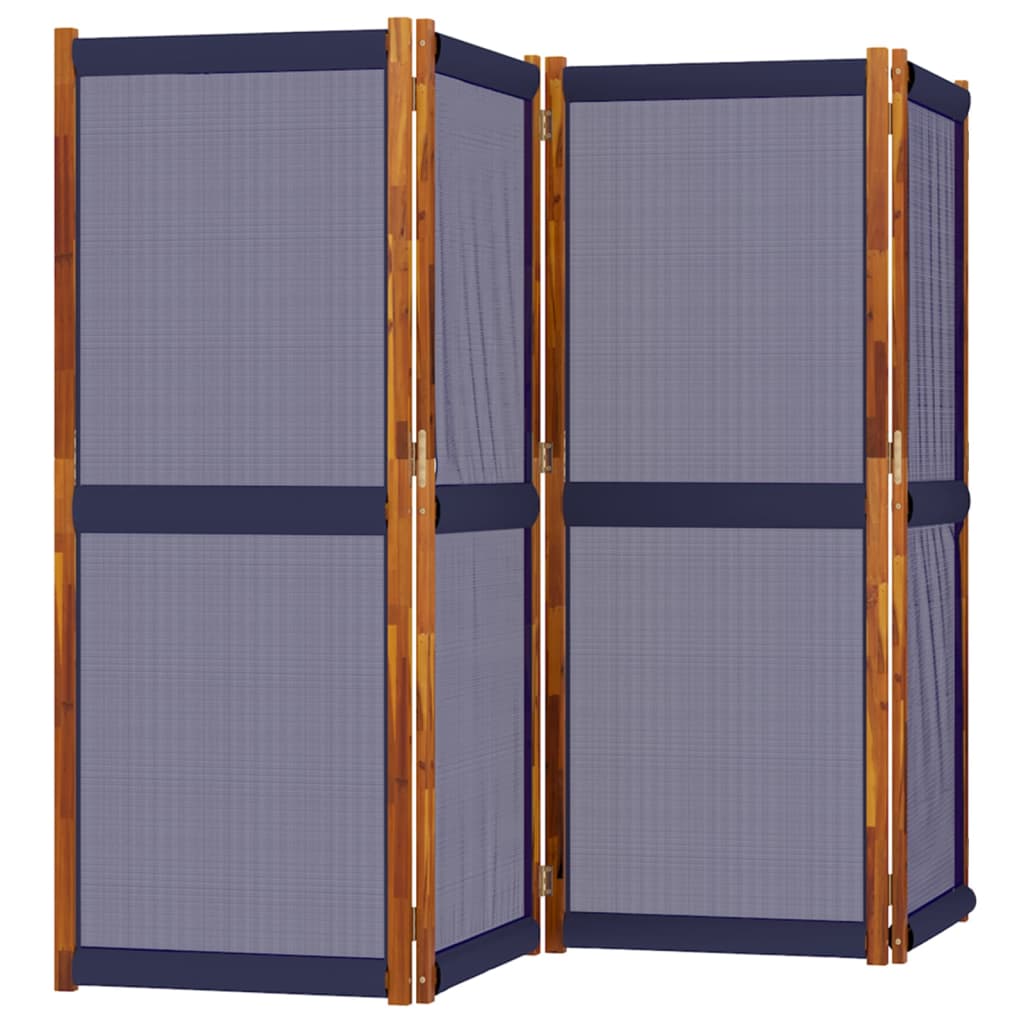 vidaXL Rumsavdelare 4 paneler mörkblå 280x180 cm