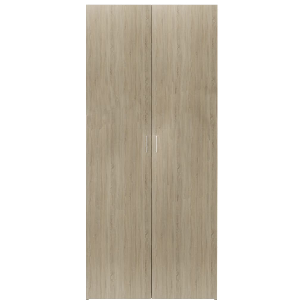 vidaXL Skoskåp sonoma-ek 80x35,5x180 cm konstruerat trä