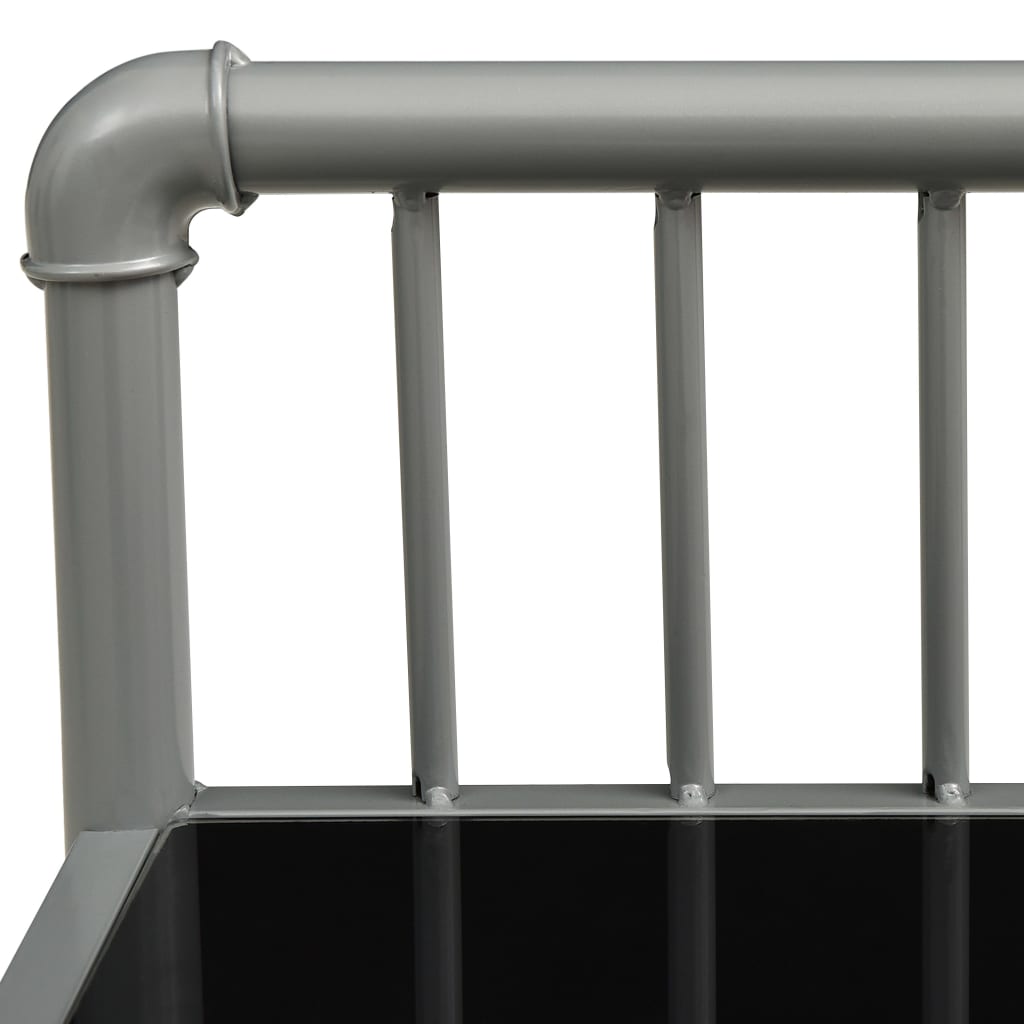 vidaXL Nattduksbord grå och svart 45x34x62,5 cm metall och glas