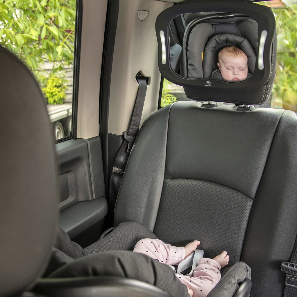 A3 Baby & Kids Bilspegel med LED 28,5x21,4x8cm svart