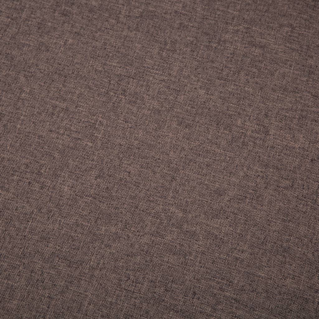 vidaXL Soffa L-formad tygklädsel 186x136x79 cm brun