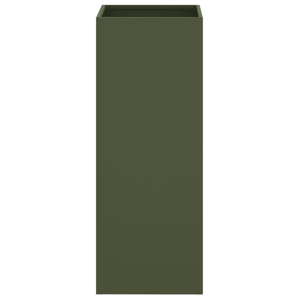 vidaXL Odlingslåda olivgrön 32x29x75 cm kallvalsat stål