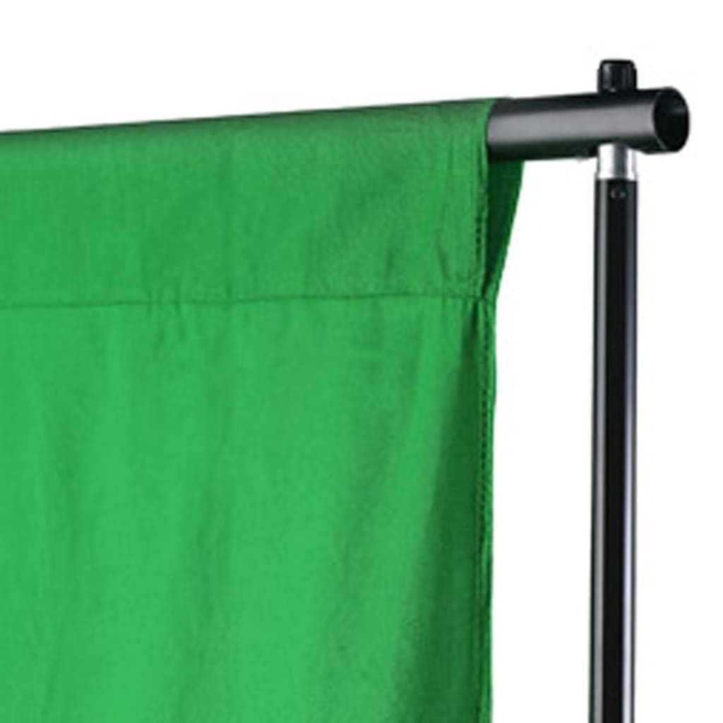 vidaXL Fotobakgrund bomull grön 300x300 cm chroma key