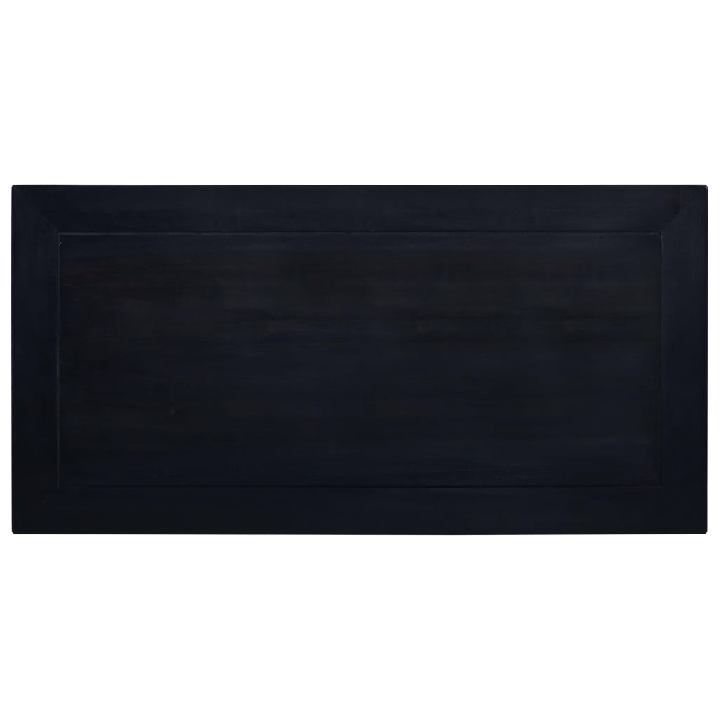 vidaXL Soffbord ljus svart 100x50x30 cm massiv mahogny