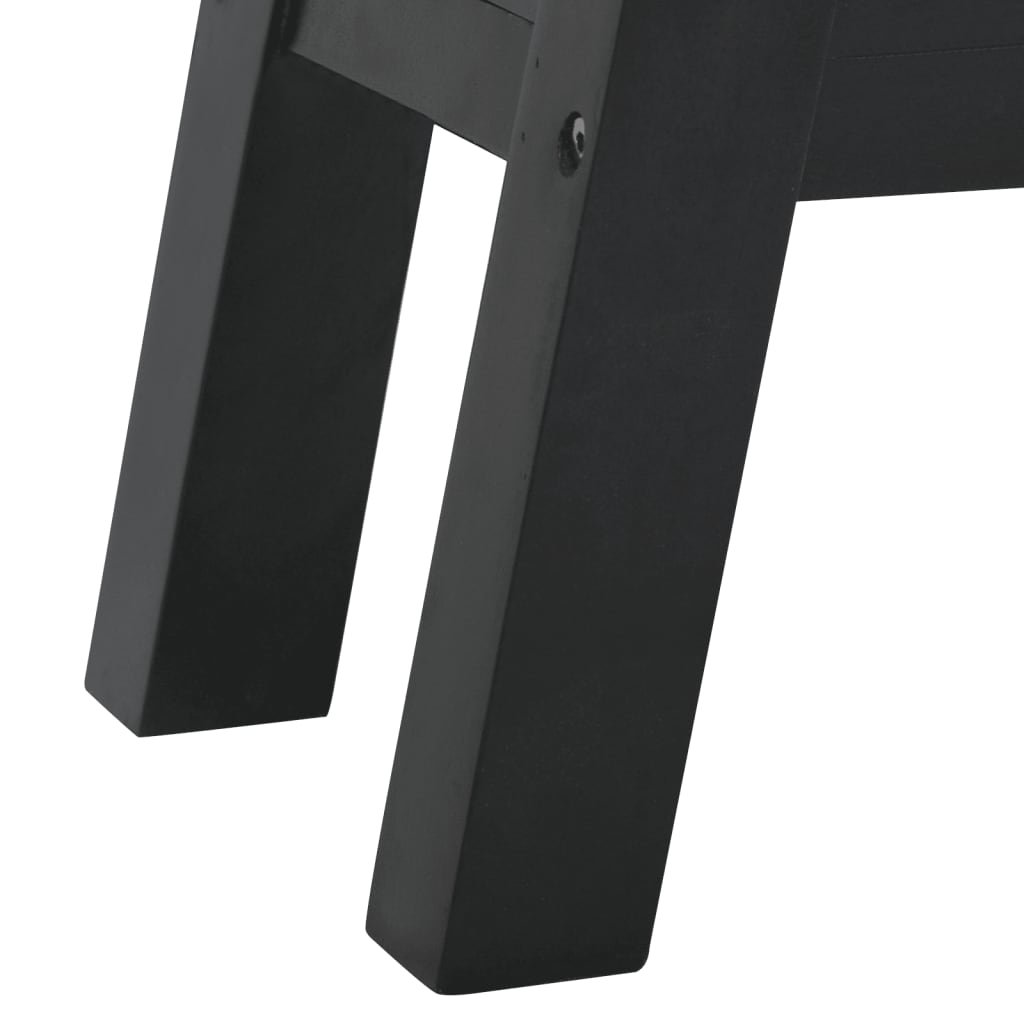 vidaXL Konsolbord svart 110x30x75 cm massiv mahogny